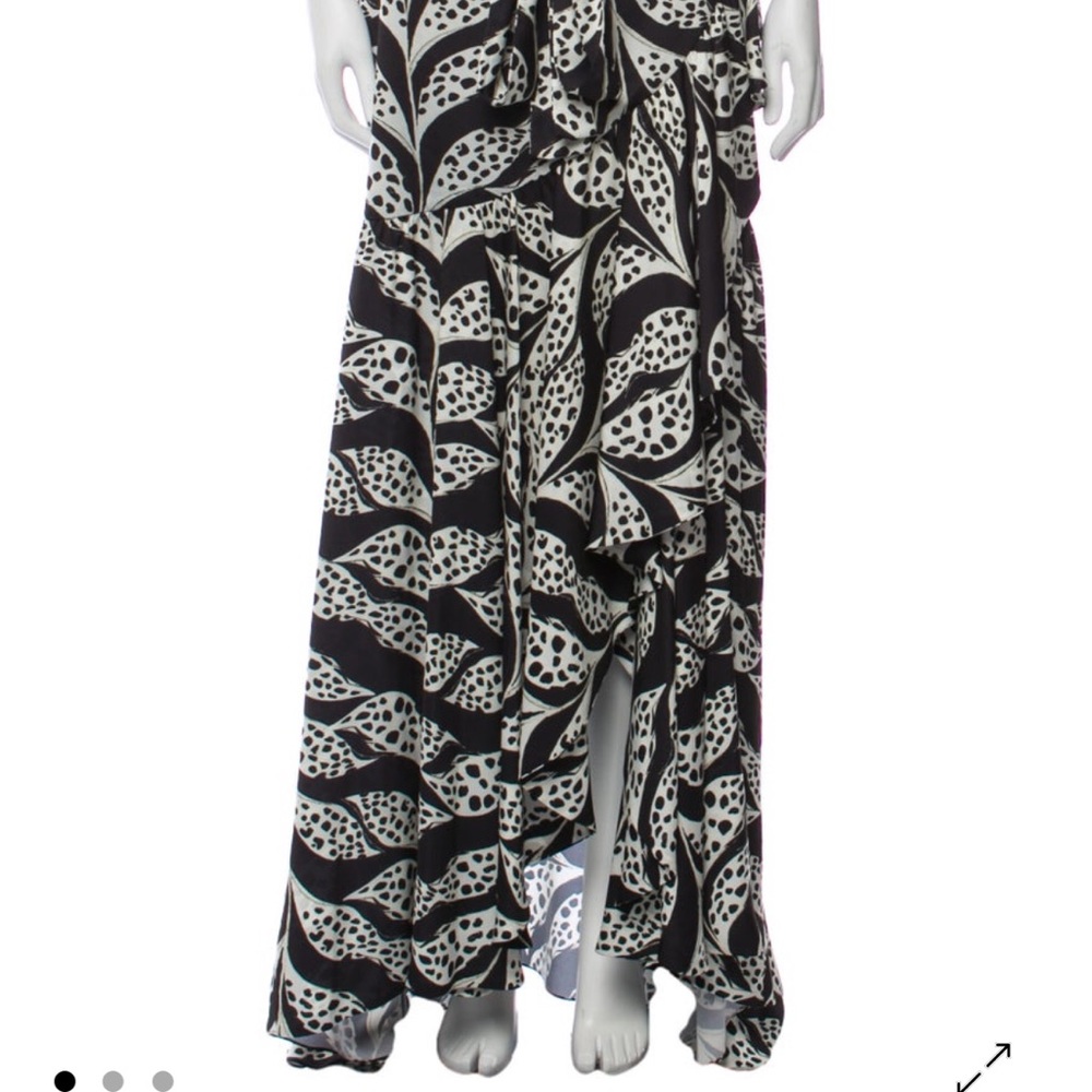 PatBO Black and White Maxi Skirt